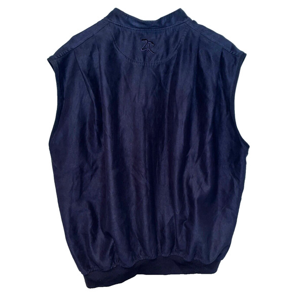 Zero Restriction Spring Lake Golf Vest Sz. L Houndstooth Microsuede 1/4 Snap - Picture 4 of 8